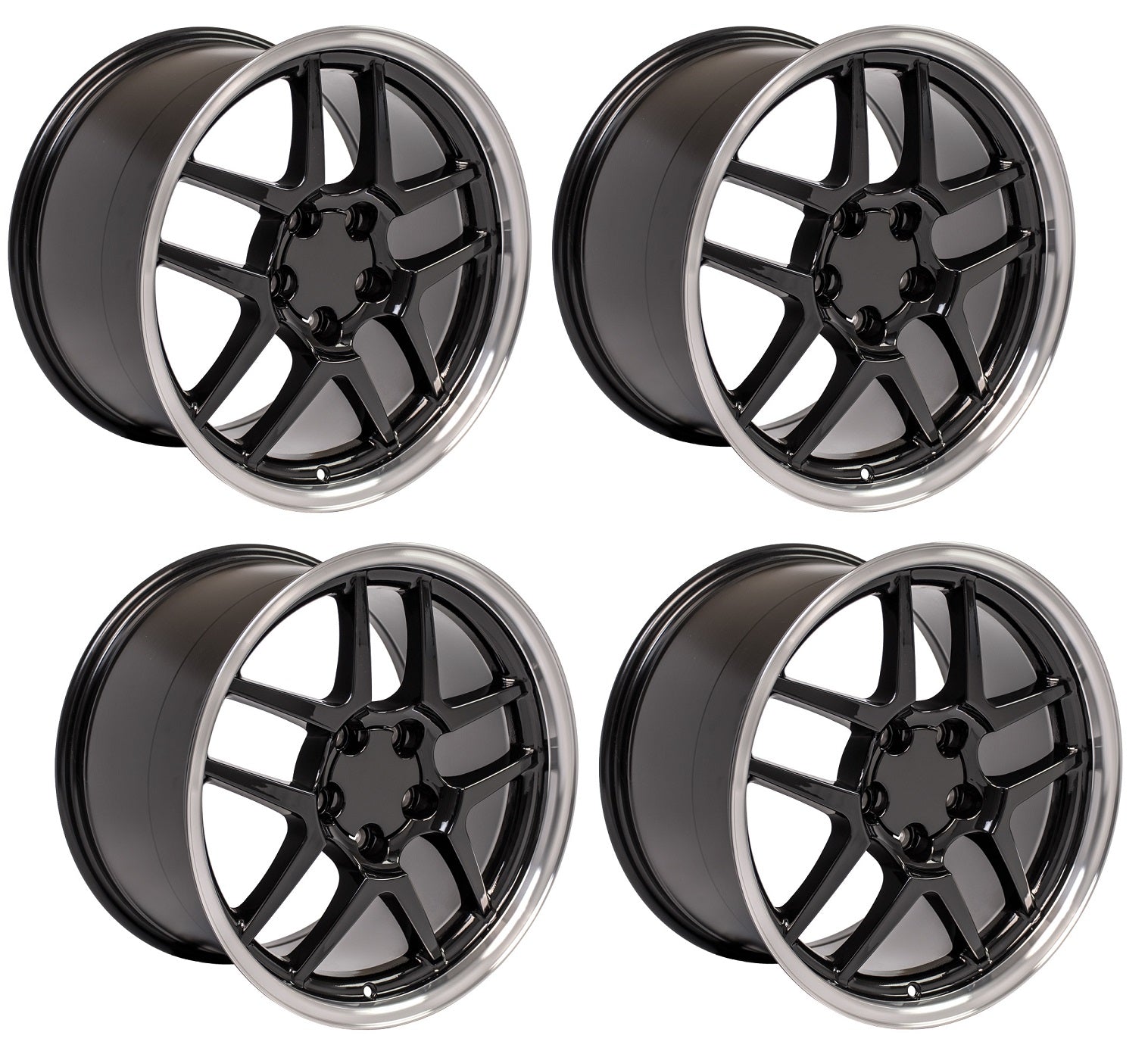 C5 Z06 Corvette Replica Wheels - Gloss Black Set of 4