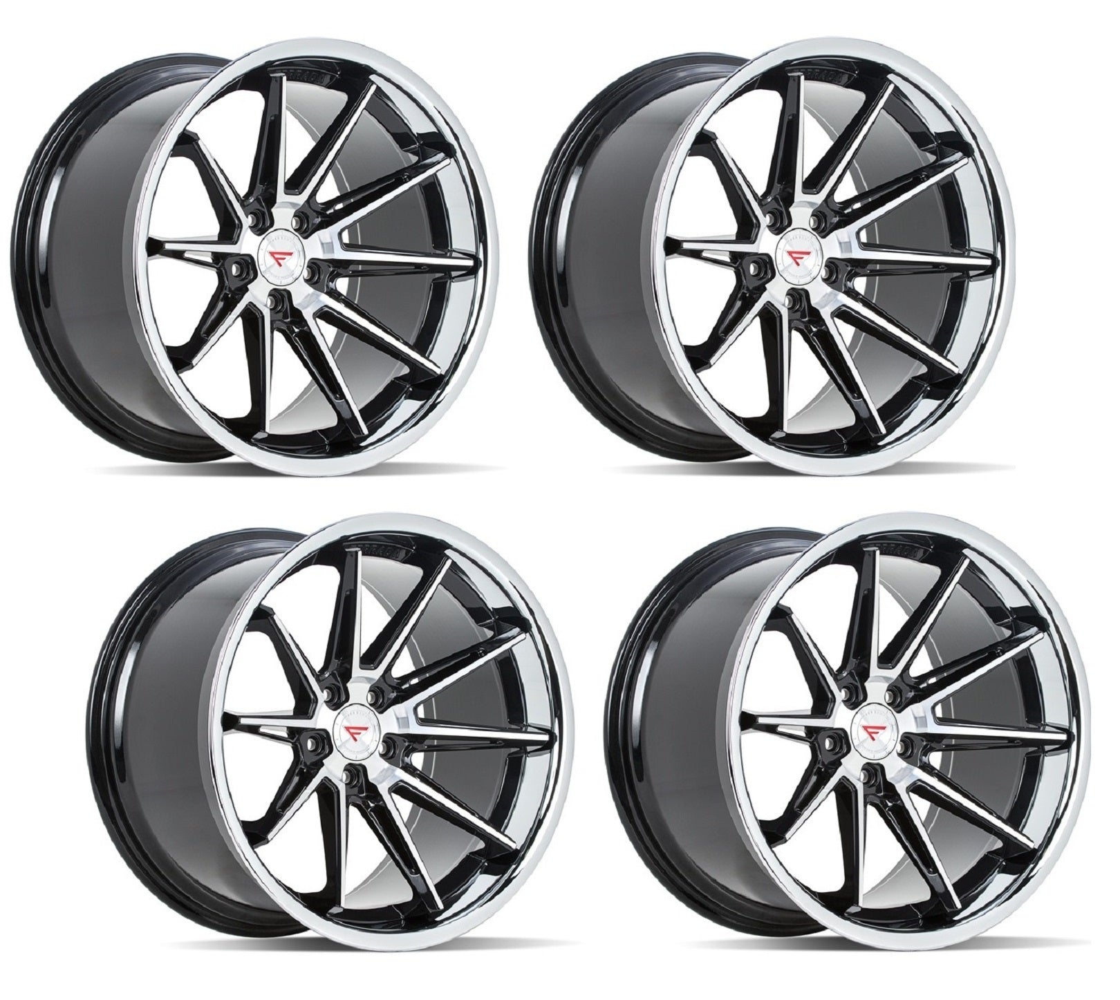 C6-C7 Corvette Wheels: Ferrada CM2 - Machine Face w/ Chrome Lip (Set)