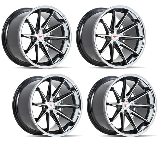 C6-C7 Corvette Wheels: Ferrada CM2 - Machine Face w/ Chrome Lip (Set)