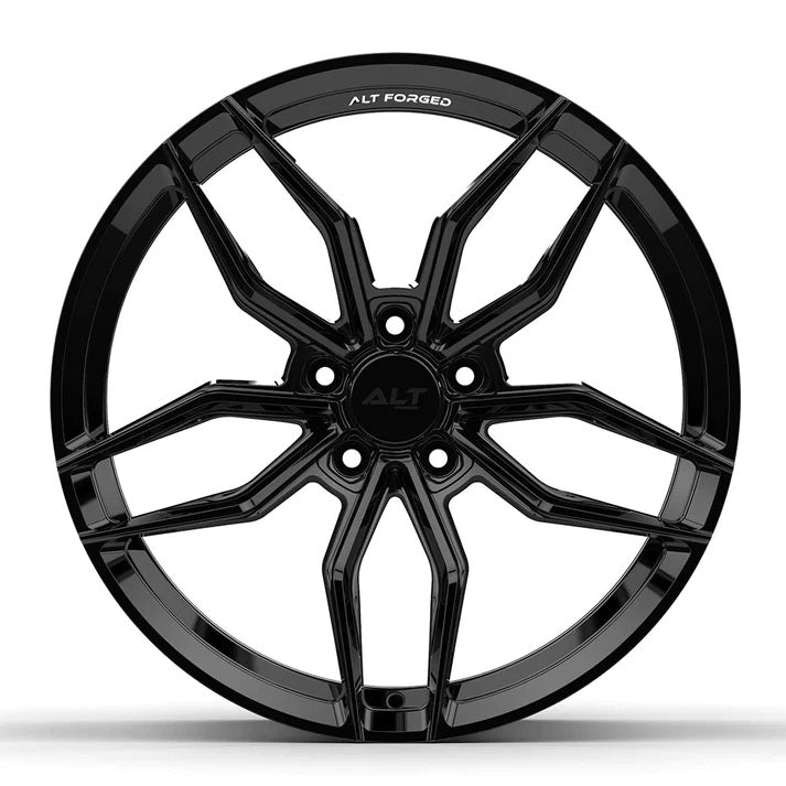 C6-C7 Corvette ALT17 Forged Wheel - Gloss Black (front view)