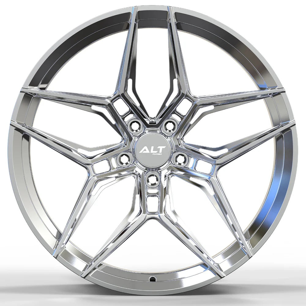C6-C7 Corvette Wheels: ALT18 FORGED - Chrome (front view)