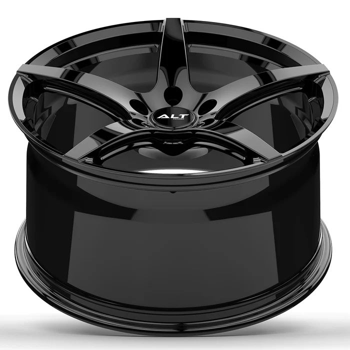 ALT 25 Forged Wheels for C6 and C7 Corvette - Gloss Black (concave view)
