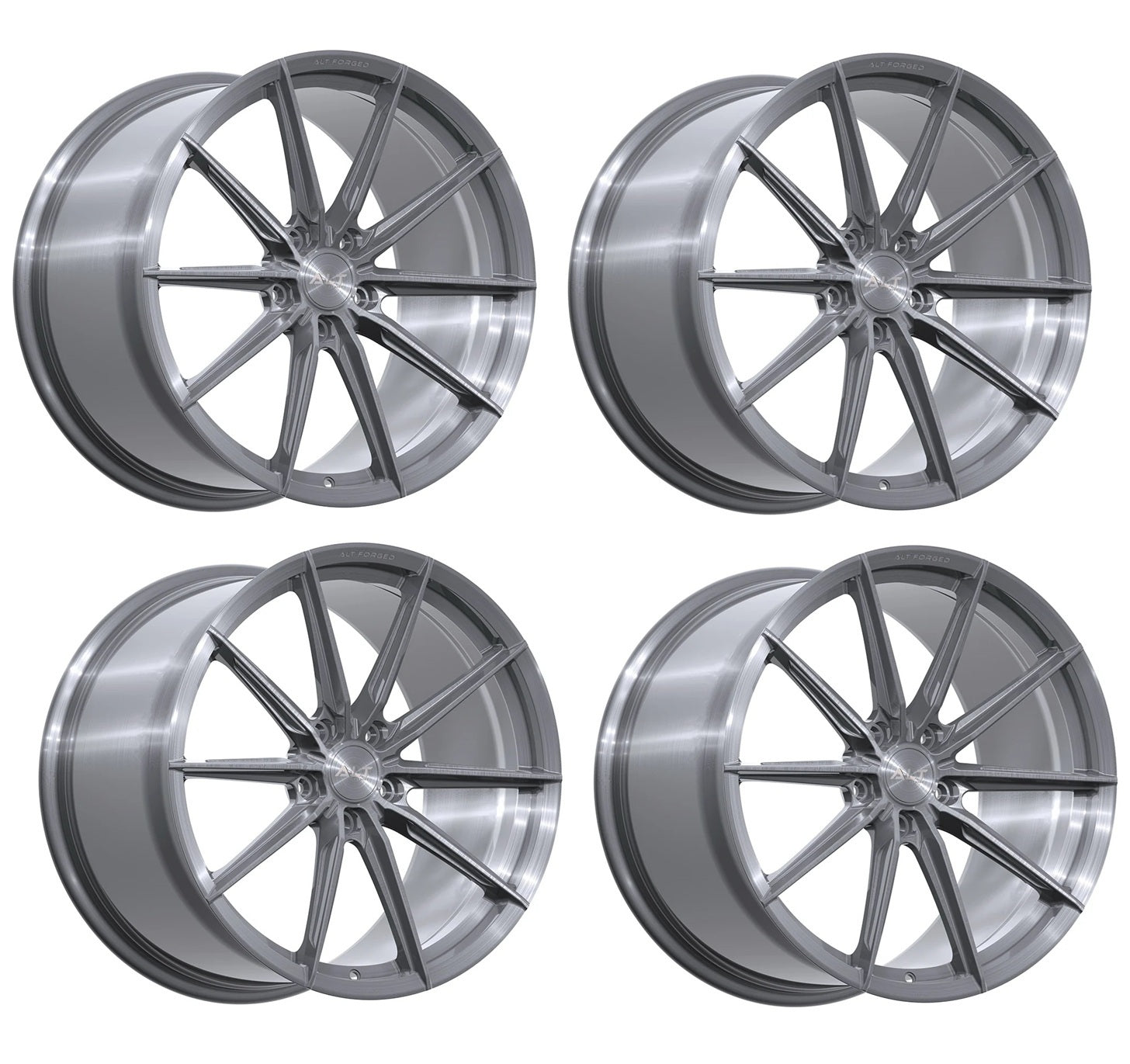 C6-C7 Corvette Wheels: ALT6 FORGED - Brushed Titanium (Set)
