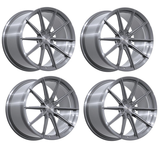 C6-C7 Corvette Wheels: ALT6 FORGED - Brushed Titanium (Set)