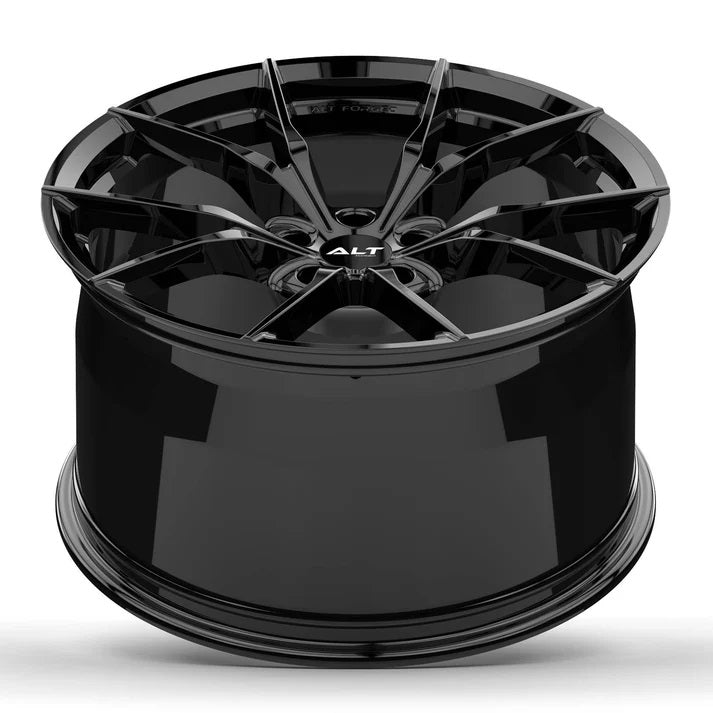 C6-C7 Corvette Wheels: ALT7 FORGED - Gloss Black (concave view) 