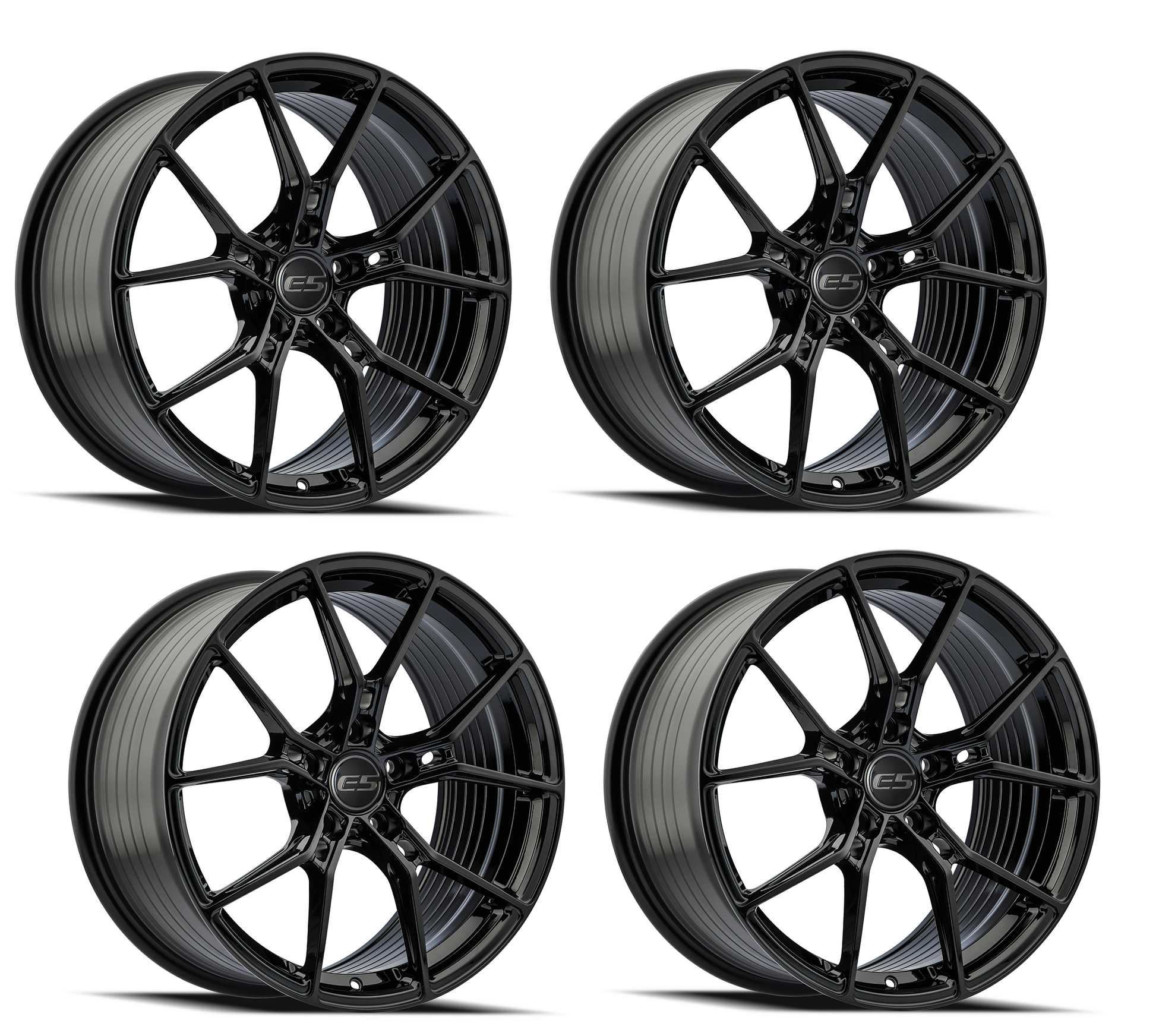 C6-C7 Corvette E5 Daytona Wheels - Gloss Black (Set)