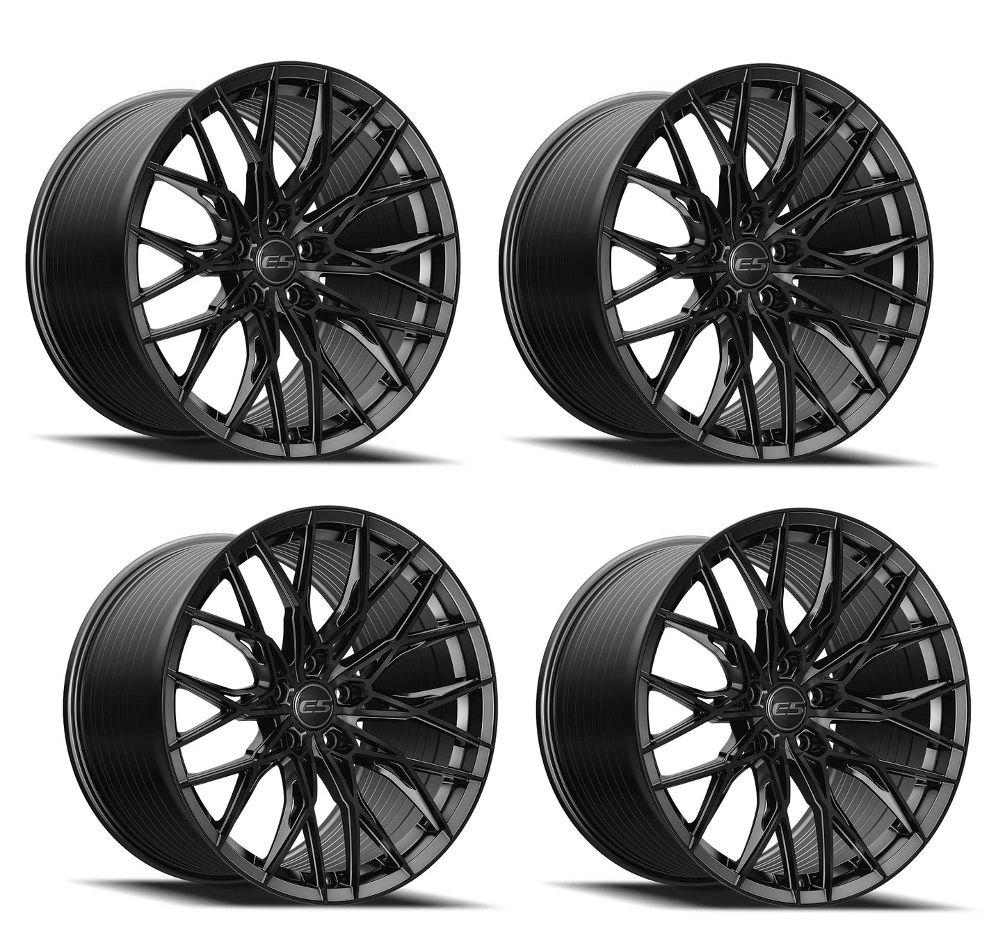 C6-C7 Corvette E5 Sebring Wheels - Gloss Black (Set