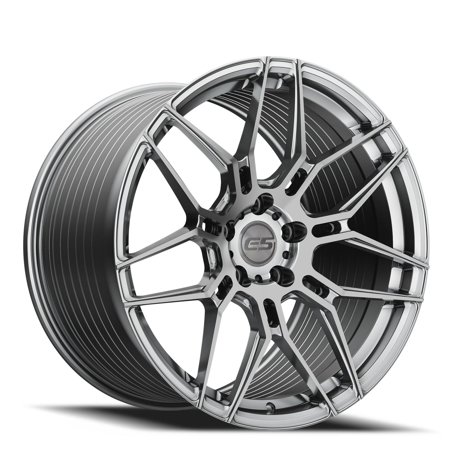 Corvette Wheels: E5 Speedway - Brushed Titanium