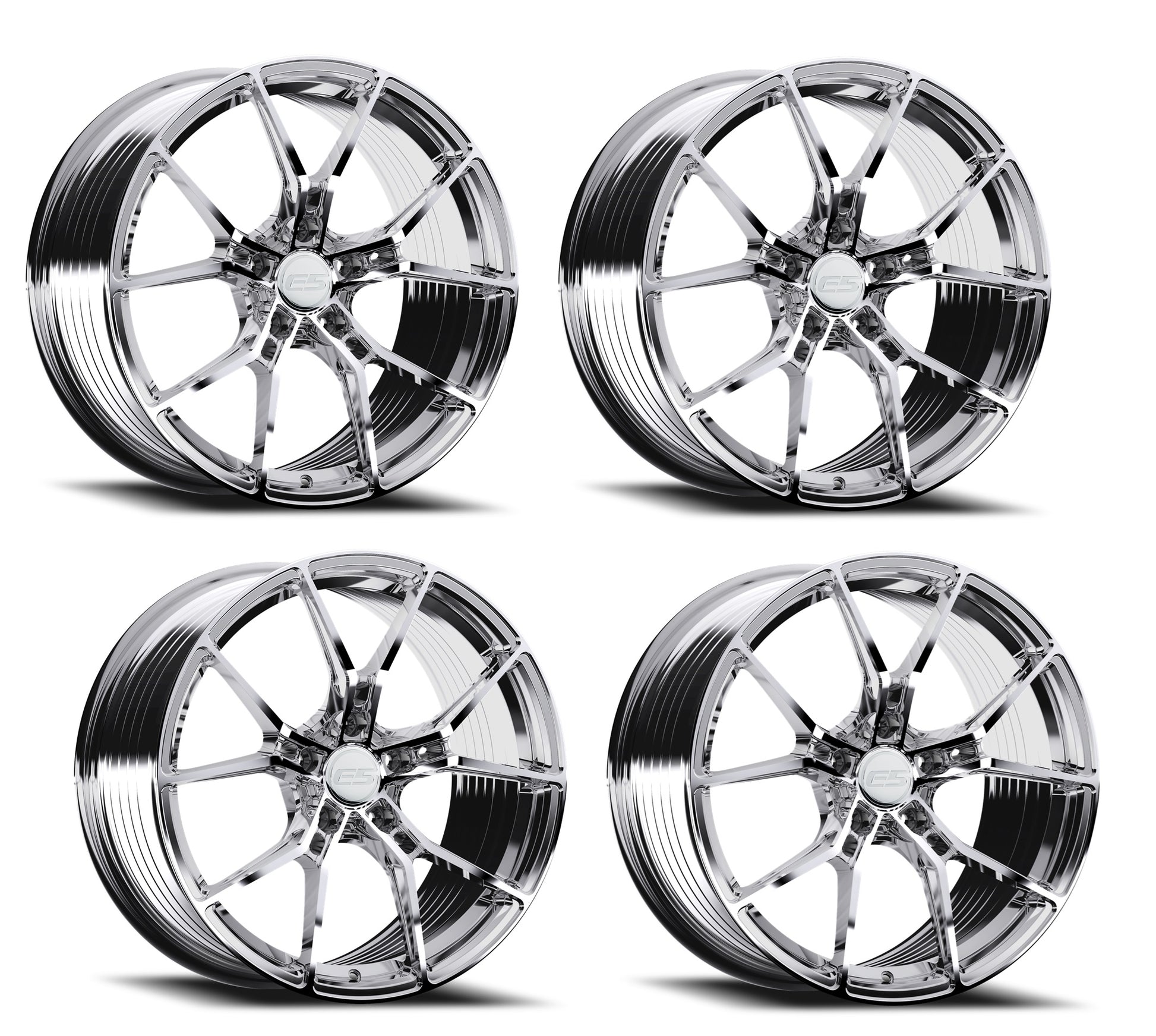 Corvette Wheels: E5 Daytona - Chrome (Set)