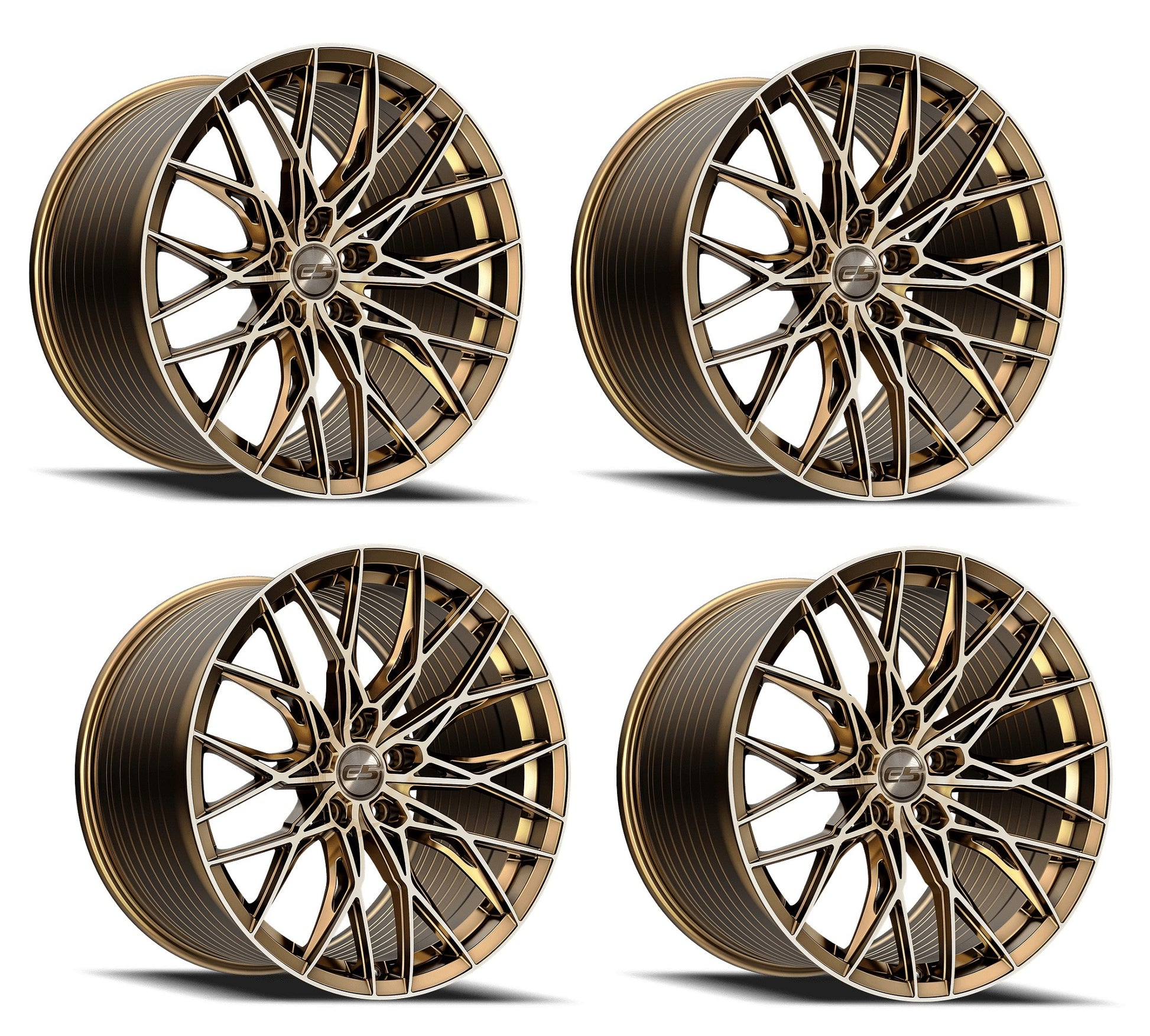 C6-C7 Corvette Wheels: E5 Sebring - Bronze Brushed Tint (Set)