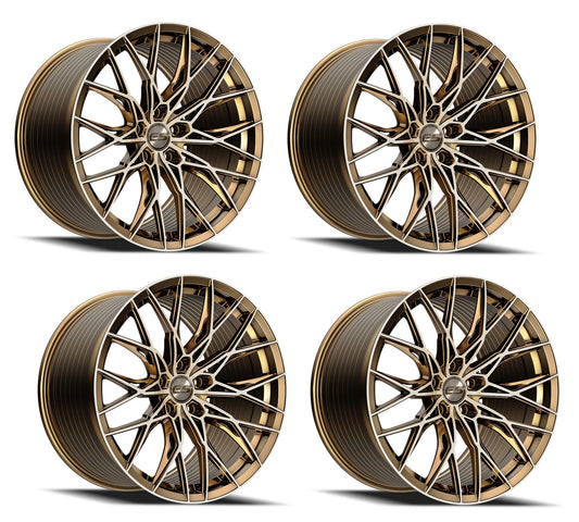 C6-C7 Corvette Wheels: E5 Sebring - Bronze Brushed Tint (Set)