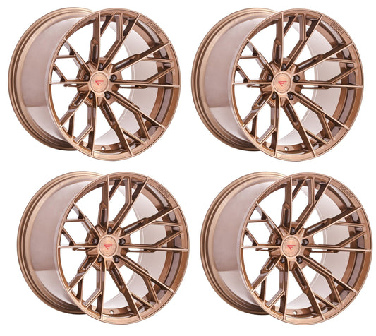 C6-C7 Corvette Wheels: Ferrada Rotary Forged FR11 - Brushed Cobre (Set)