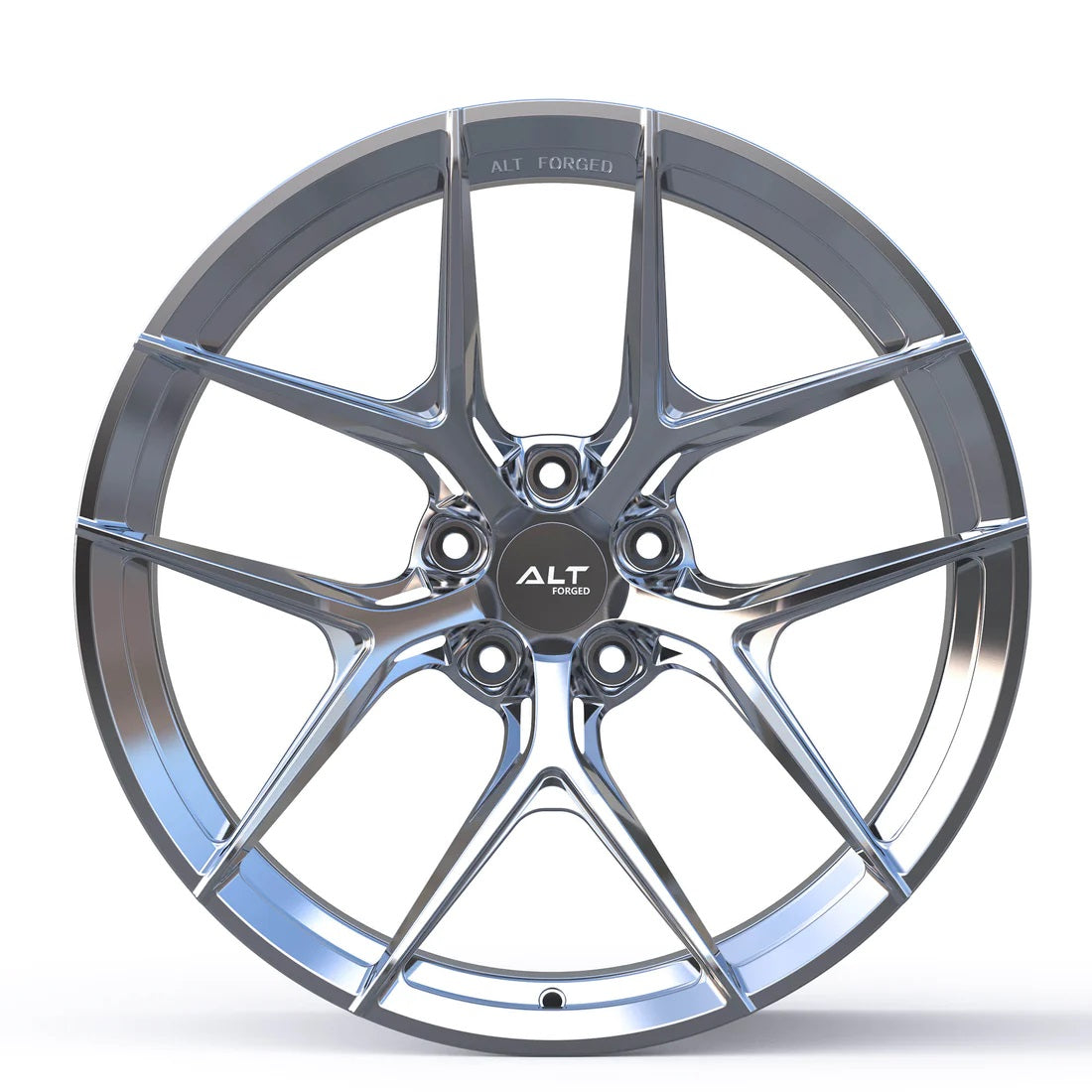 C6-C7 Corvette Wheels: ALT5 FORGED - Polished (front view)