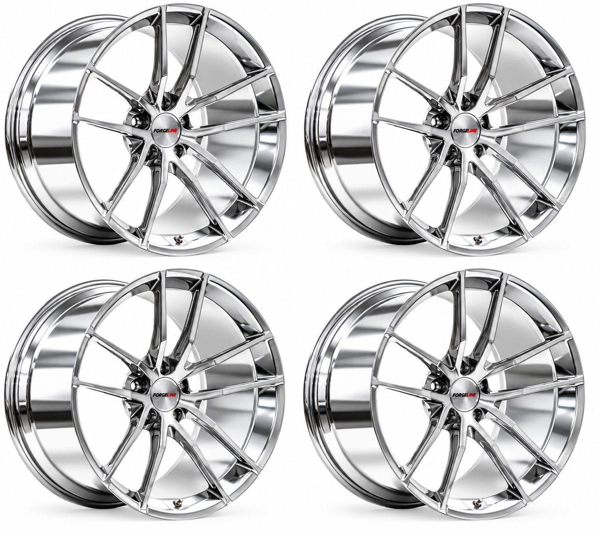C6-C7 Corvette Wheels: Forgeline AR1 - Chrome (Set)
