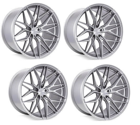 C6-C7 Corvette Rohana RFX17 Wheels - Brushed Titanium (Set)