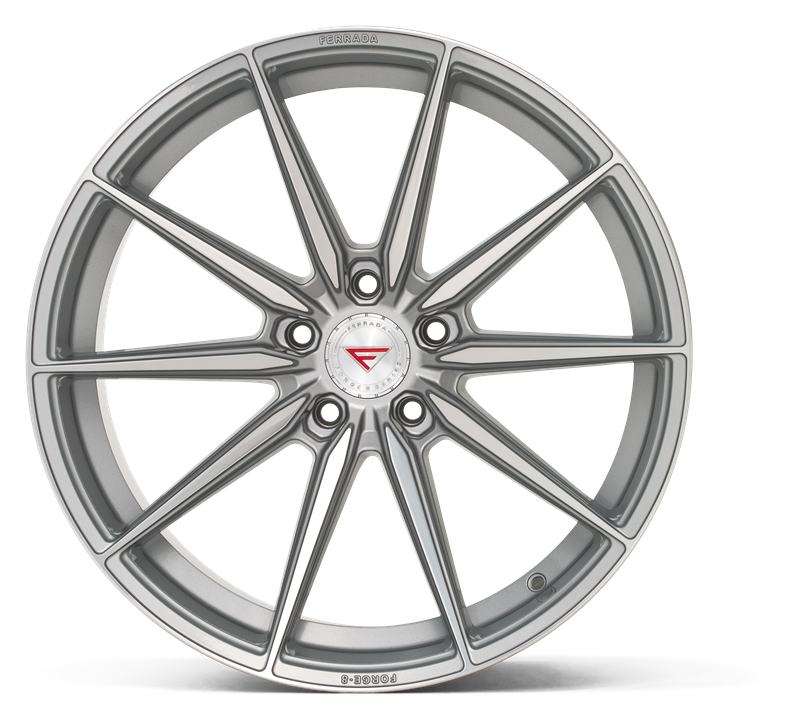 C6-C7 Corvette Wheels: Ferrada FR10 - Machine Silver (front view)