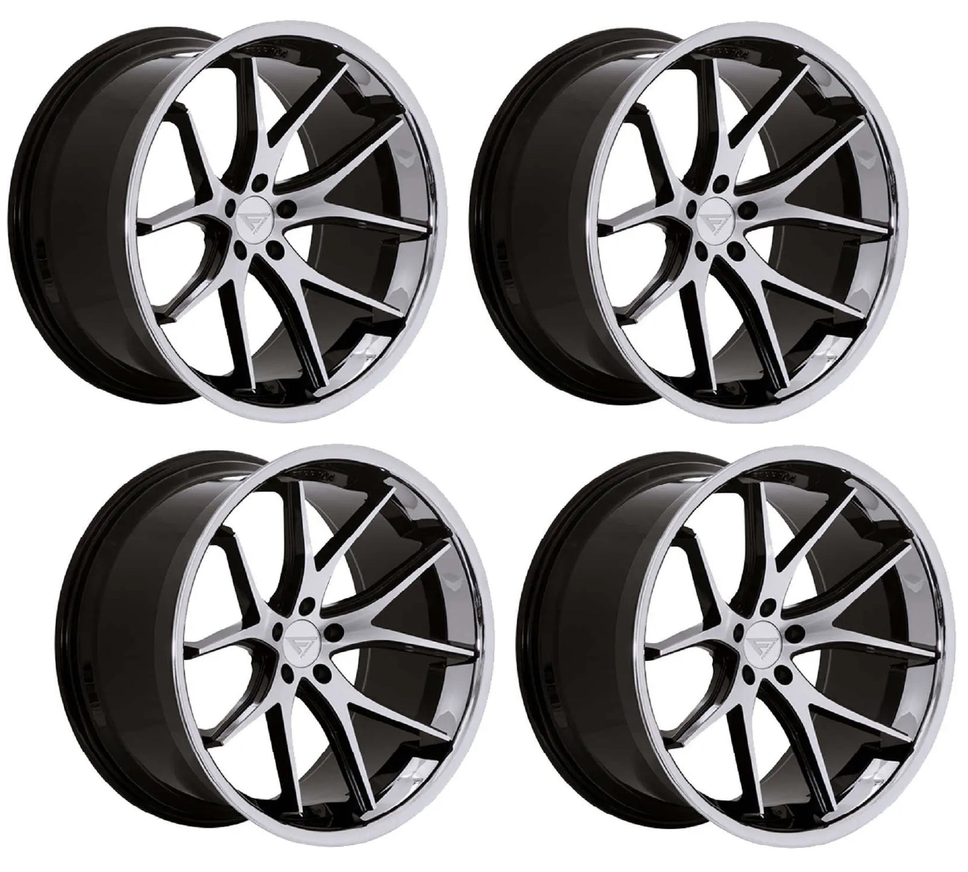 C6-C7 Corvette Wheels: Ferrada FR2 - Machine Face w/ Chrome Lip (Set)
