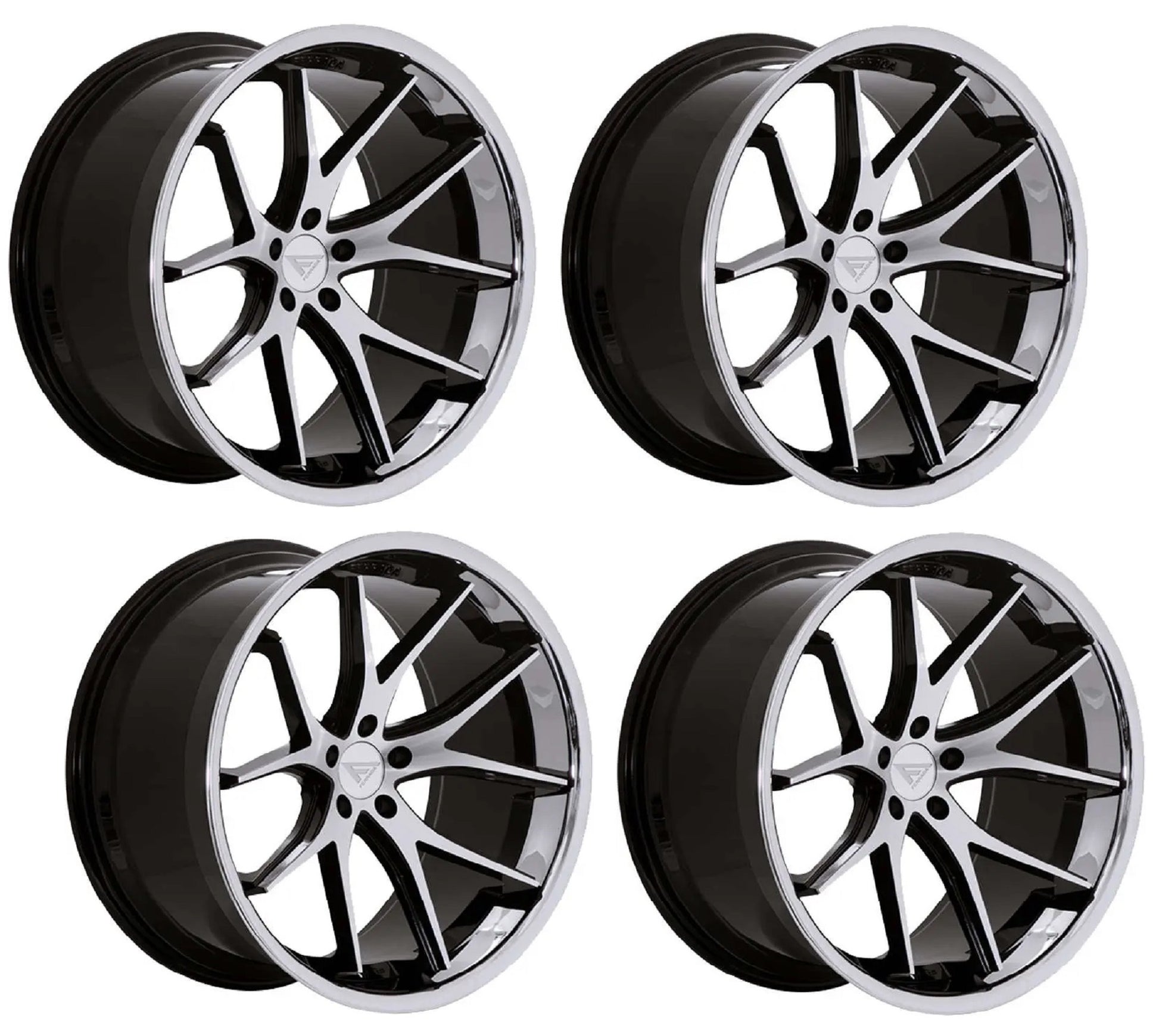 C6-C7 Corvette Wheels: Ferrada FR2 - Machine Face w/ Chrome Lip (Set)