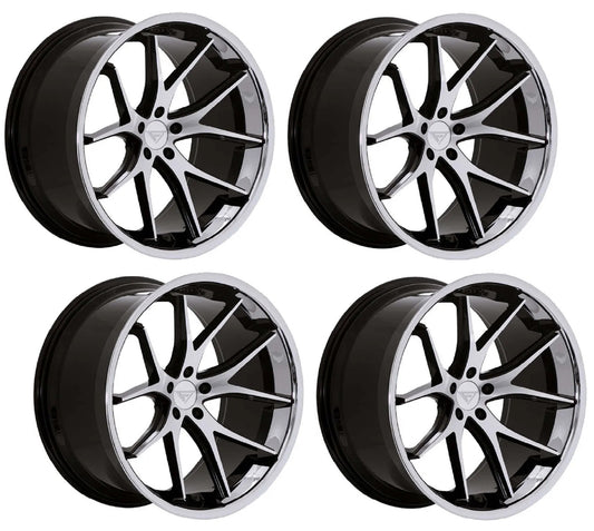 C6-C7 Corvette Wheels: Ferrada FR2 - Machine Face w/ Chrome Lip (Set)