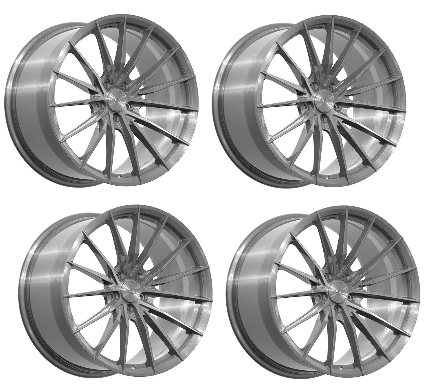 C6-C7 Corvette Wheels: ALT8 FORGED - Brushed Titanium (Set)