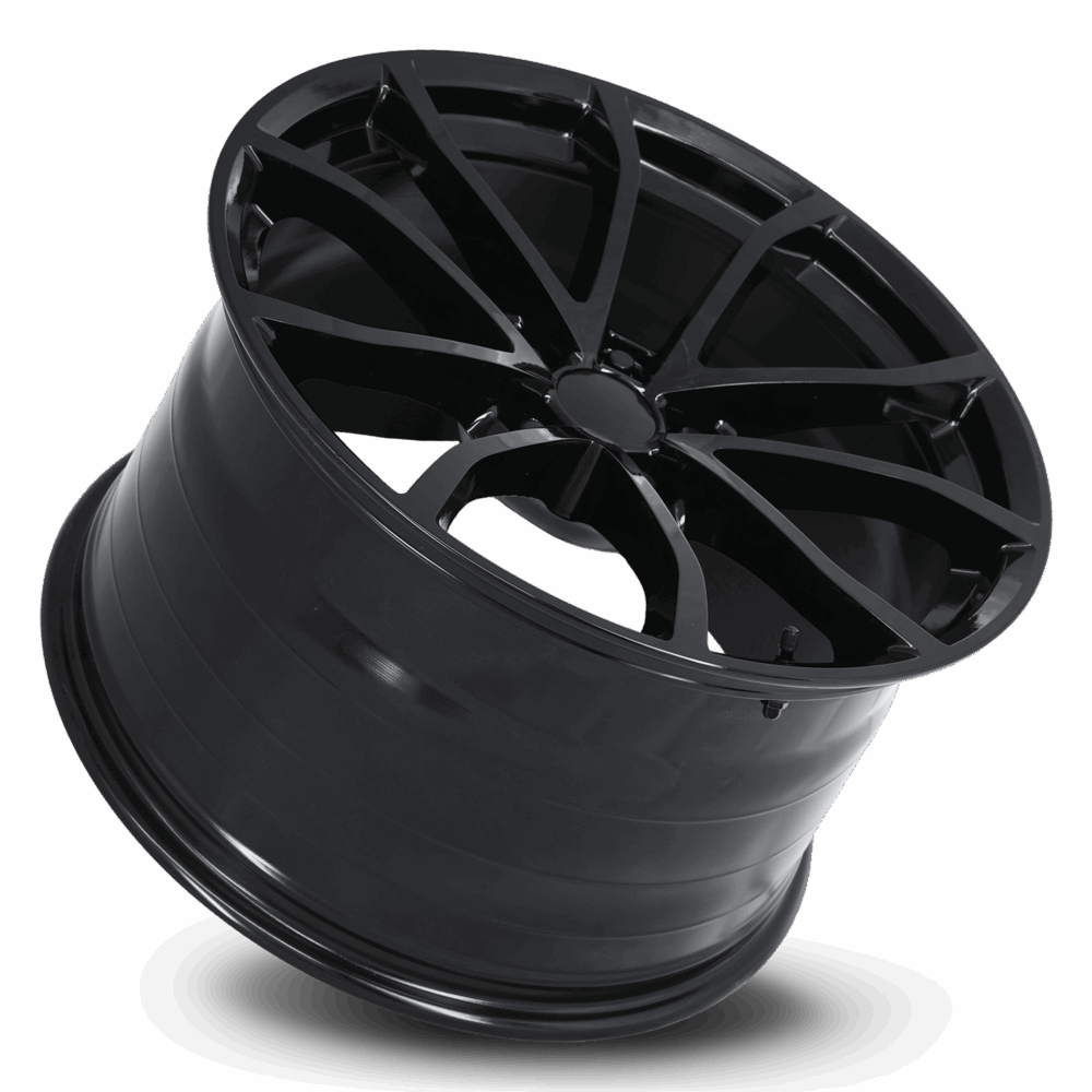 C6 Centennial Cup Corvette Reproduction Wheel - Gloss Black concave view