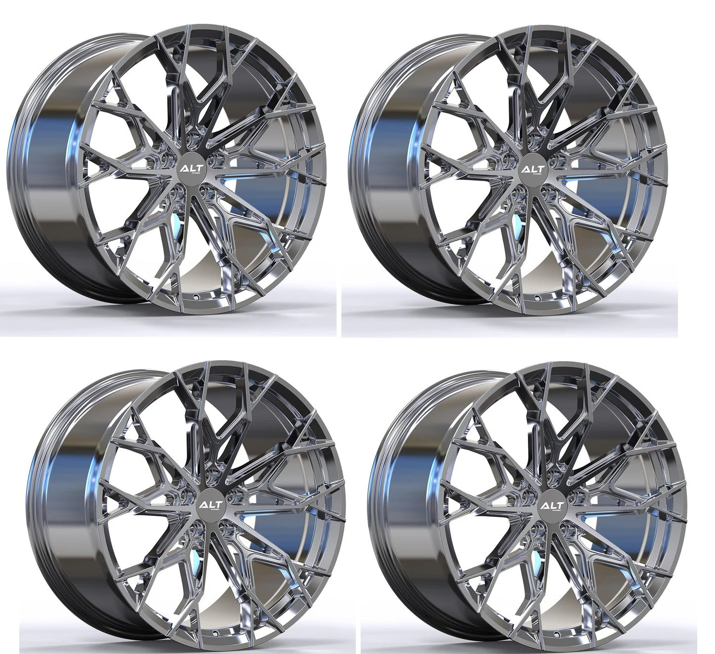 C6 Corvette Wheels by ALT Forged - ALT14 Chrome Wheels Set of 4