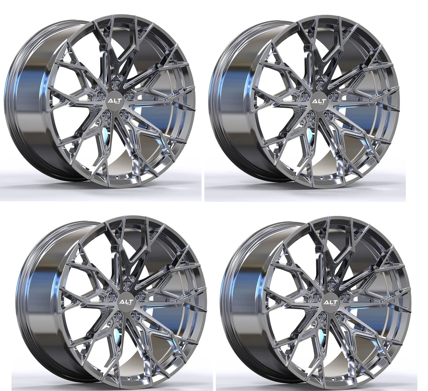 C6 Corvette Wheels by ALT Forged - ALT14 Chrome Wheels Set of 4