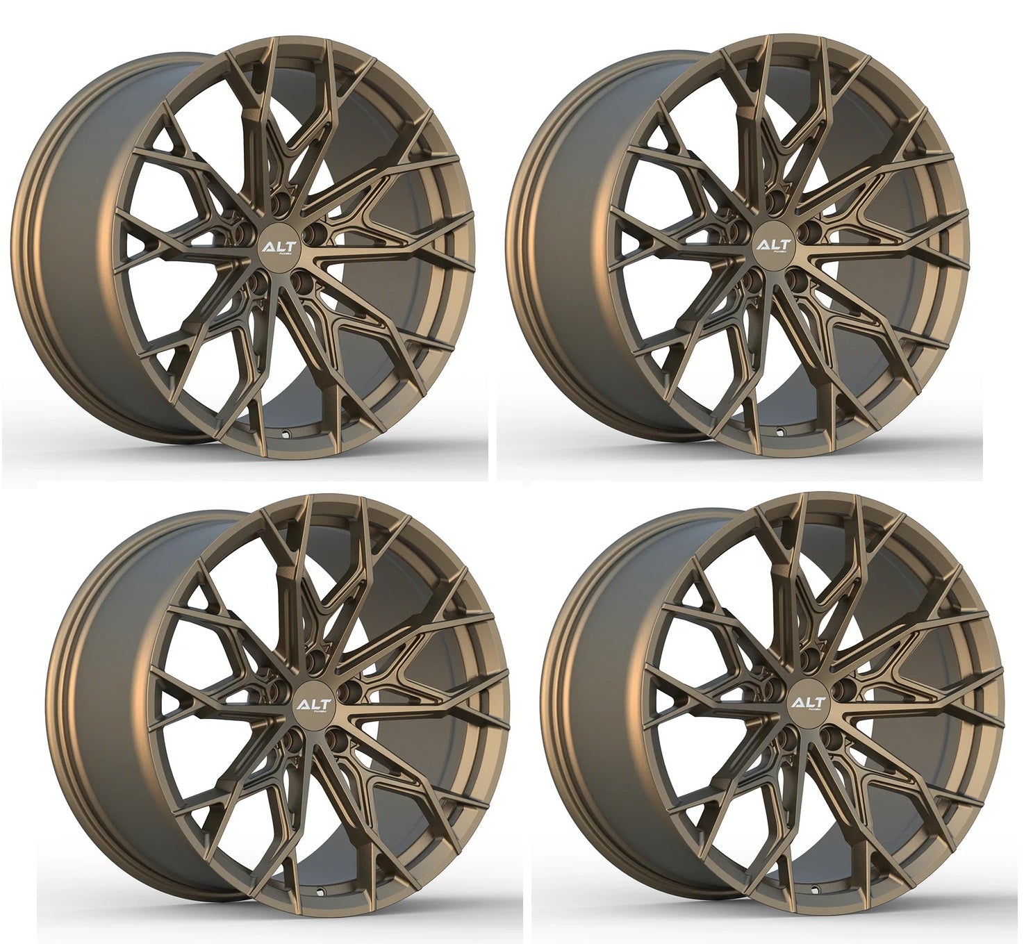 C6 Corvette Wheels by ALT Forged - ALT14 Satin Bronze Wheels Set of 4