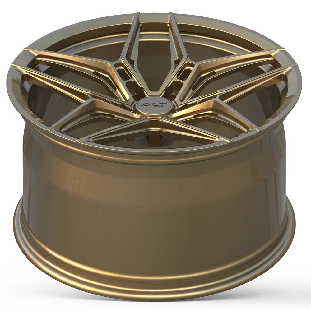 C6 Corvette Wheels – ALT18 Forged Gloss Bronze (concave view)