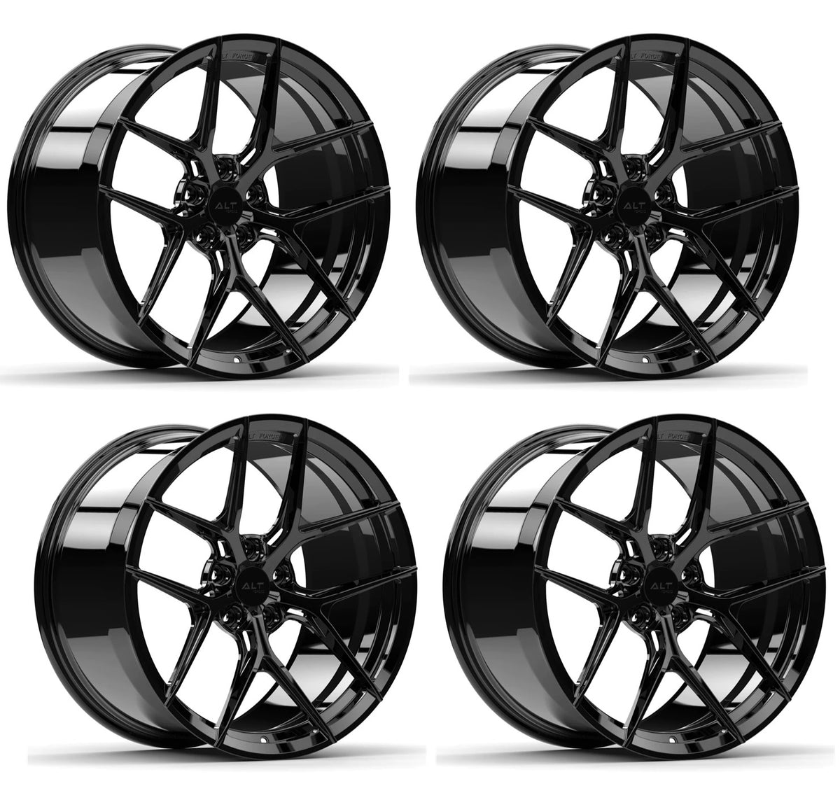 C6 Corvette Wheels – ALT5 Forged Gloss Black | Set of 4