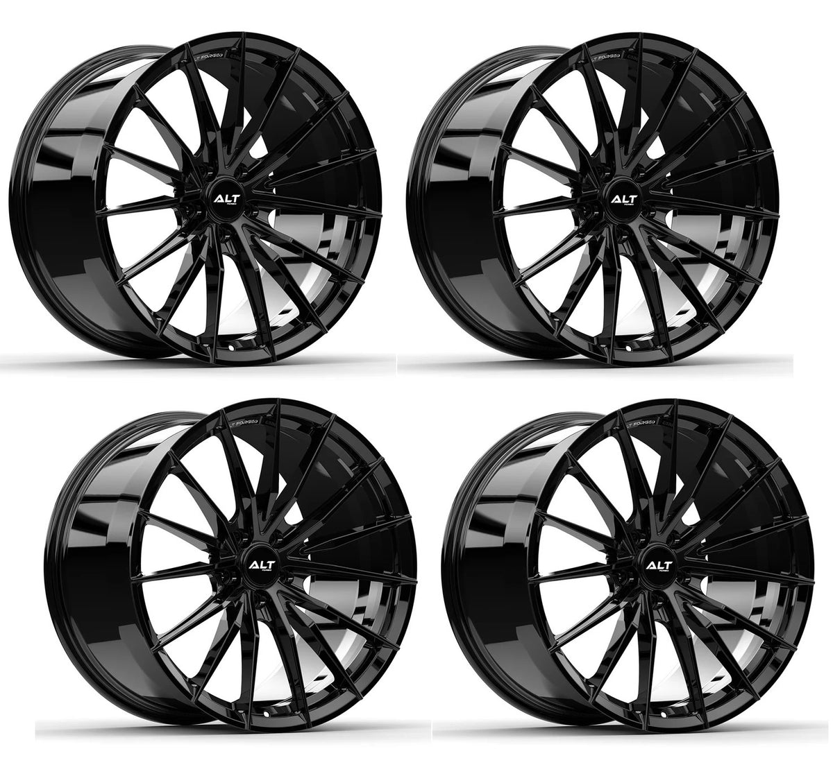 C6 Corvette Wheels – ALT8 Forged Gloss Black | Set of 4