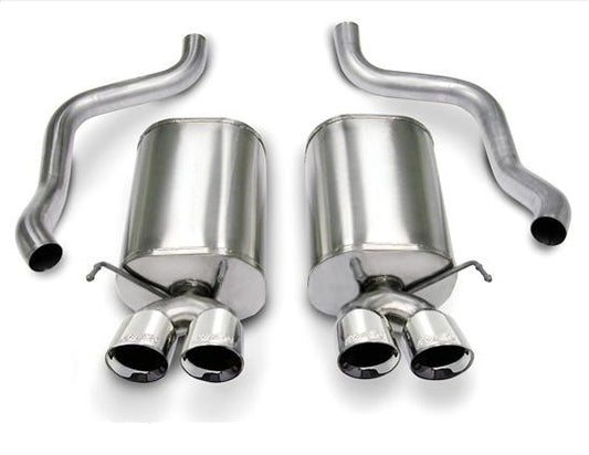 C6 Corvette 2.5 in. Axle-Back Exhaust w/ Twin 3.5 in. Polished Tips, Sport Sound | 2009-2013 - Corsa Performance