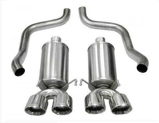 C6 Corvette 2.5 in. Axle-Back Exhaust w/ Twin 3.5 in. Polished Tips, Xtreme Sound | 2005-2008 - Corsa Performance