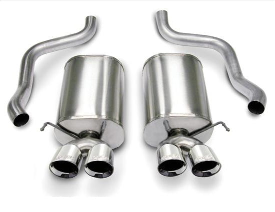 C6 Corvette 2.5 in. Axle-Back Exhaust w/ Twin 3.5 in. Polished Tips, Sport Sound | 2005-2008 - Corsa Performance