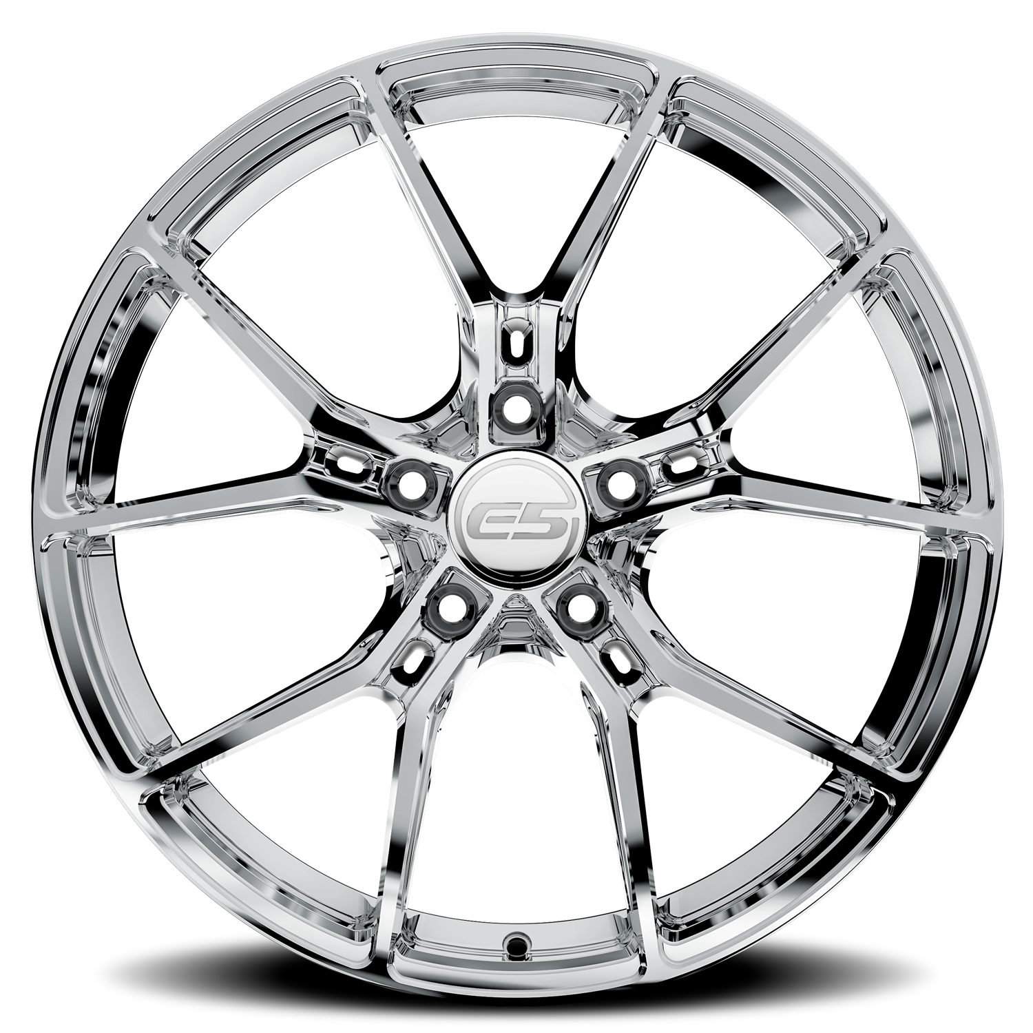 C6 Corvette E5 Daytona Chrome Wheel (front view)