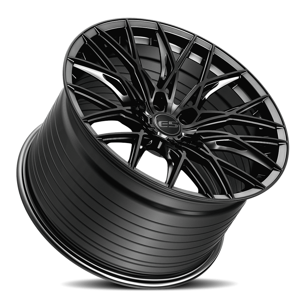 C6 Corvette E5 Sebring Wheel - Gloss Black (concave view)