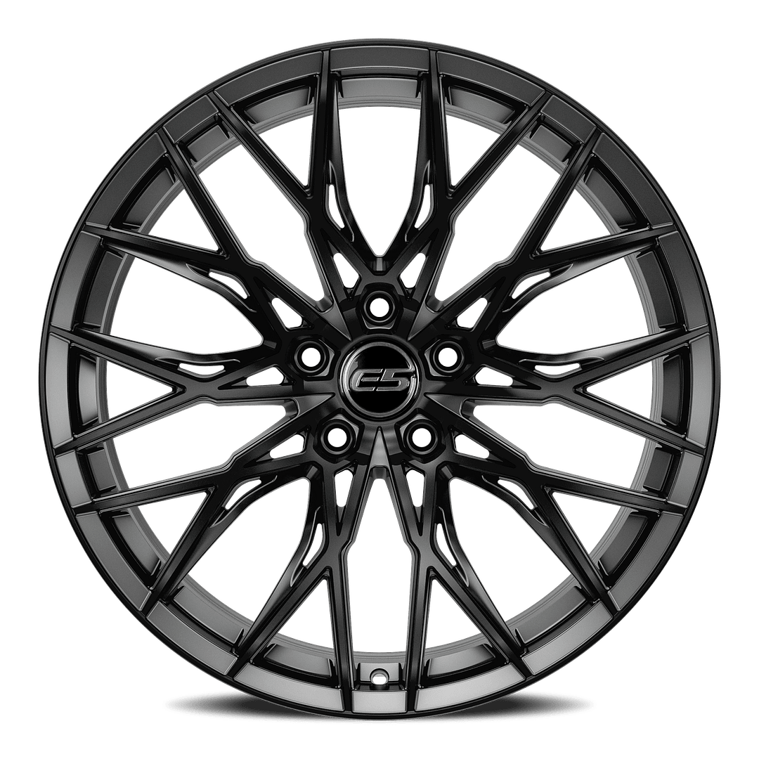 C6 Corvette E5 Sebring Wheel - Gloss Black (front view)