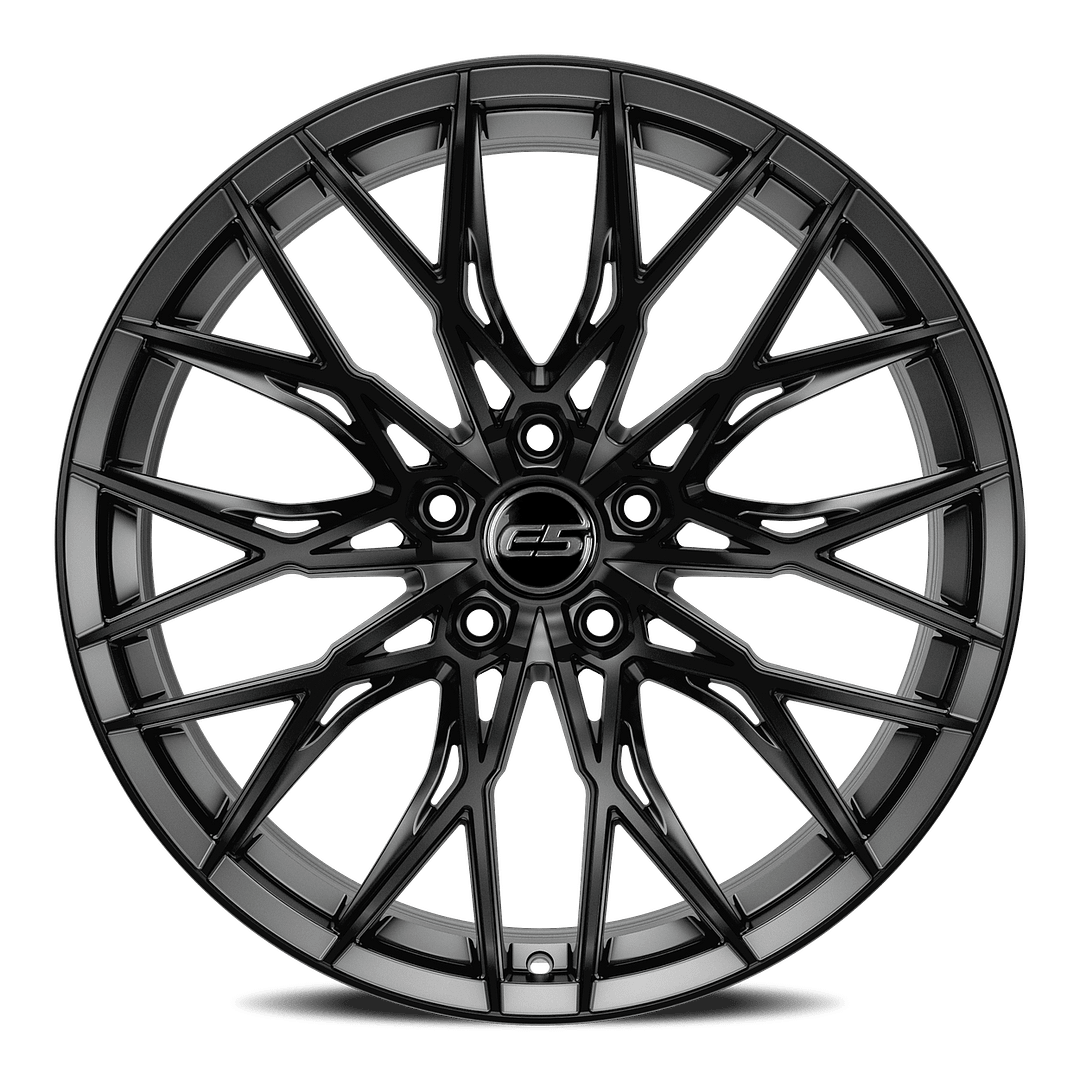 C6 Corvette E5 Sebring Wheel - Gloss Black (front view)