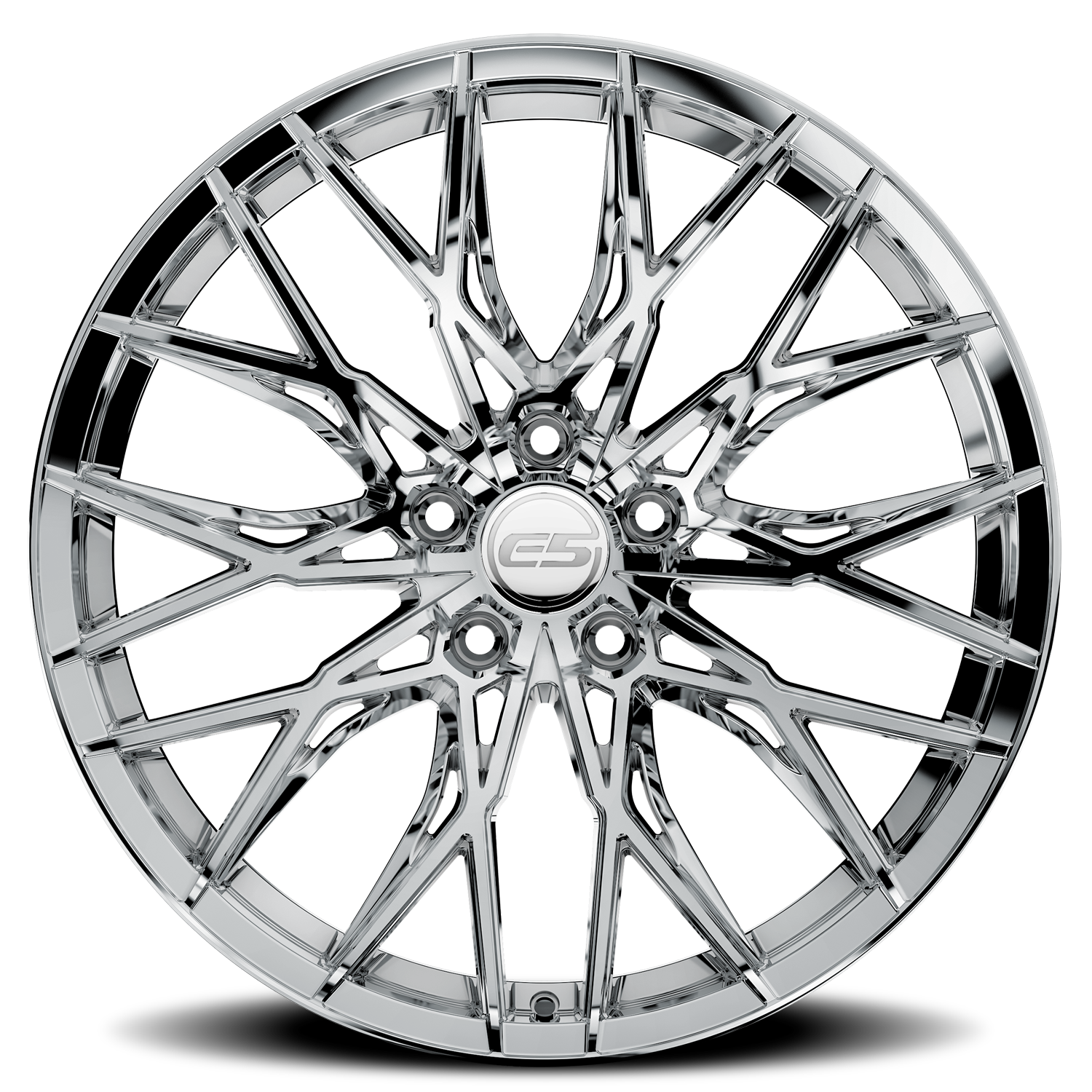 C6 Corvette E5 Sebring Wheel - Chrome (front view)