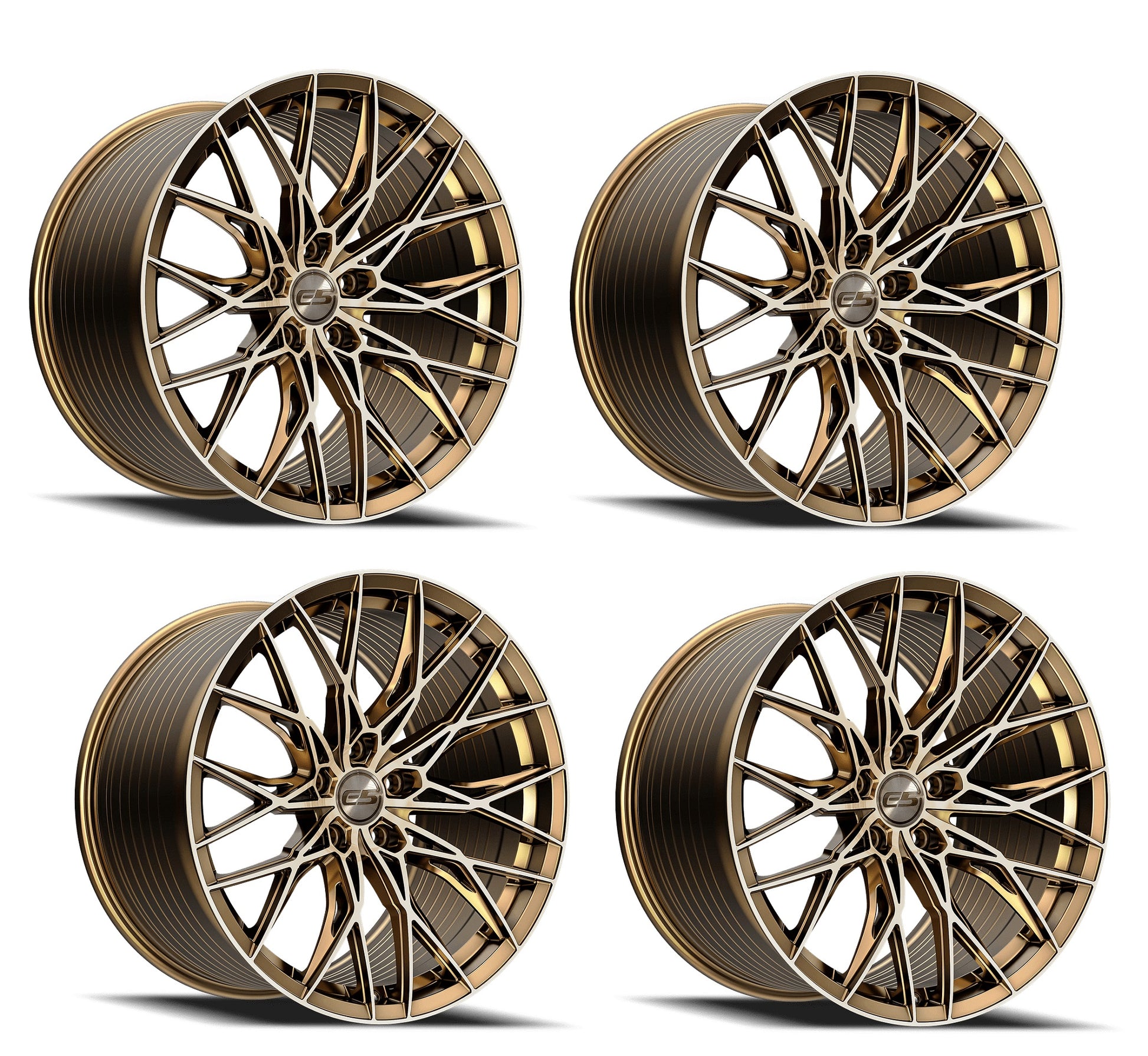 C6 Corvette E5 Sebring Wheels Set of 4 - Brushed Bronze Tint