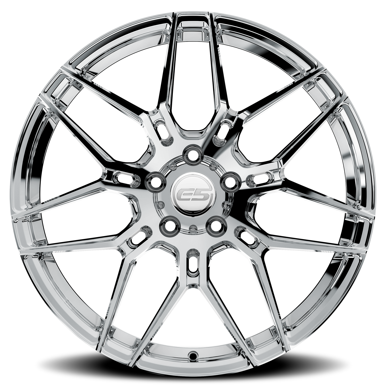C6 Corvette Wheels – E5 Speedway Chrome (front view)