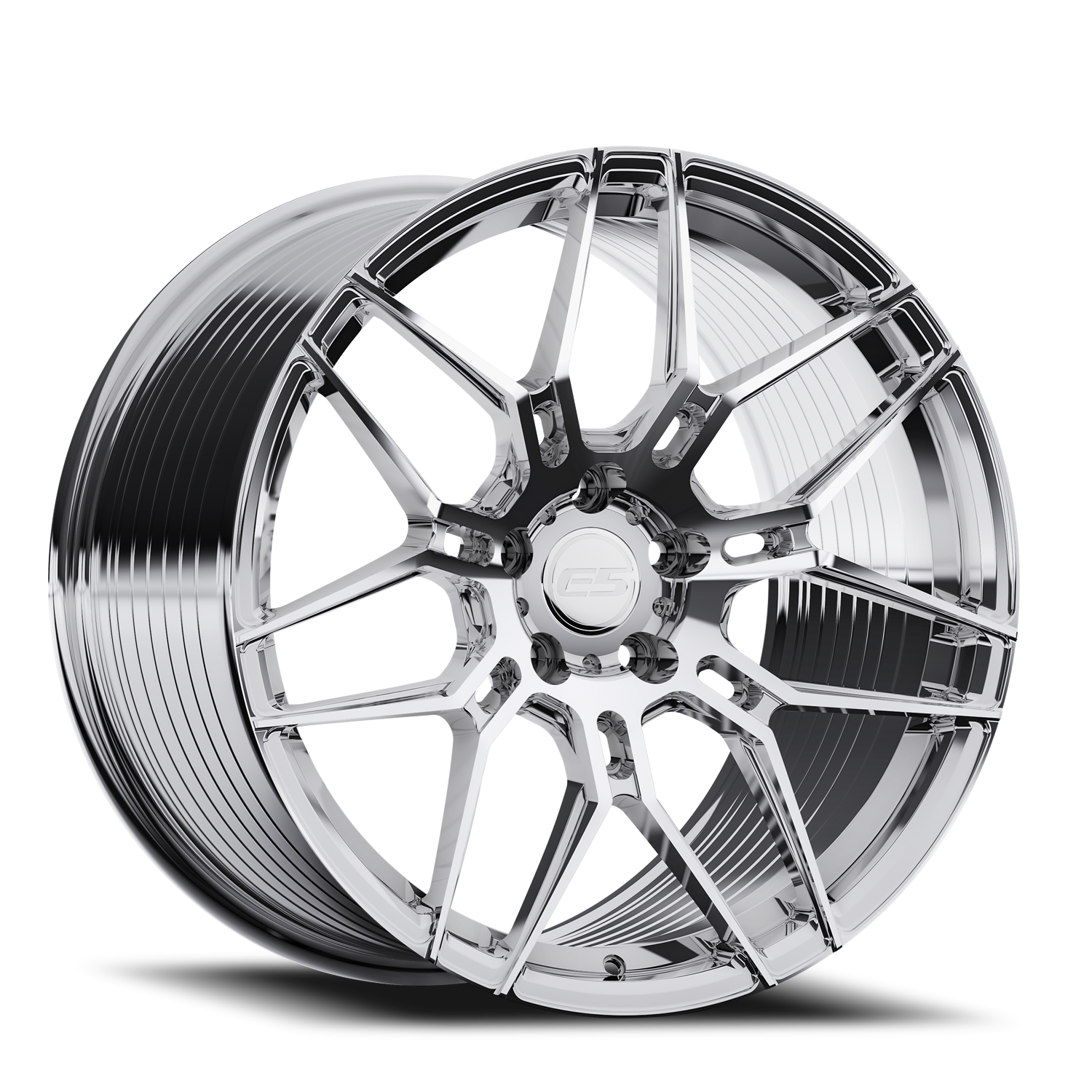 C6 Corvette Wheel – E5 Speedway Chrome (single)