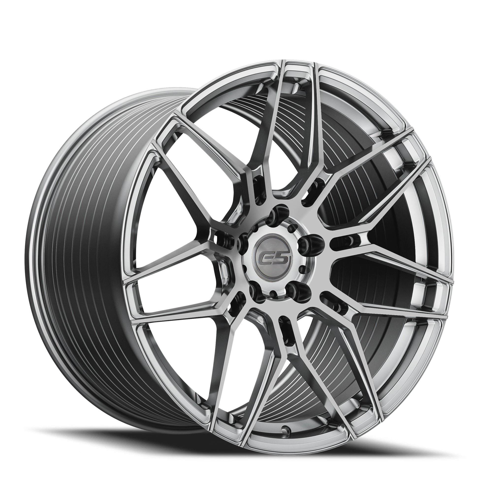 E5 Speedway Wheel - Brushed Titanium for C6 Corvette