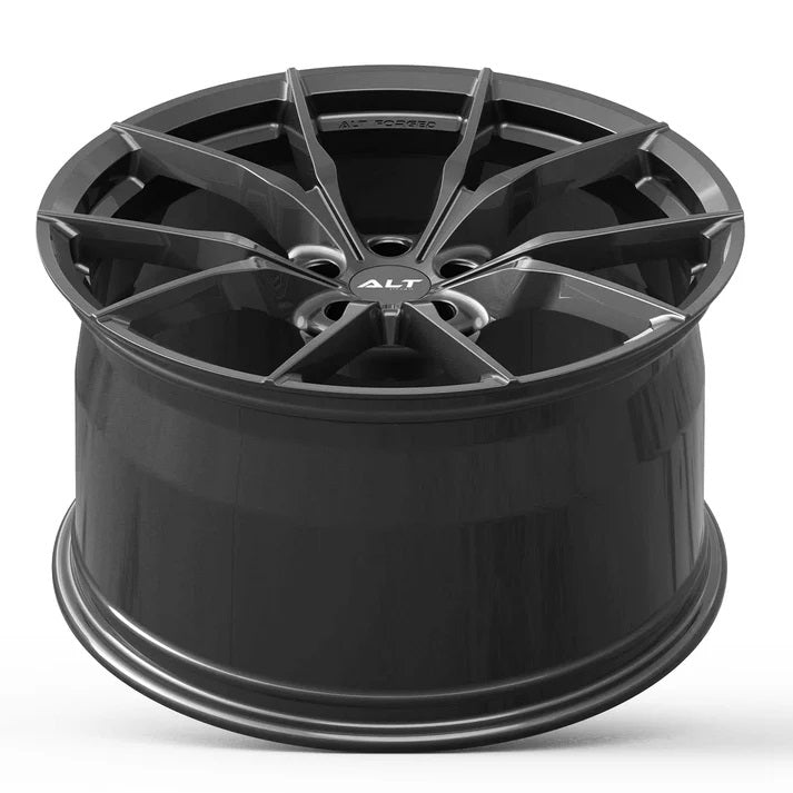 C6 Corvette forged Wheel – ALT7 Gloss Gunmetal (concave view)