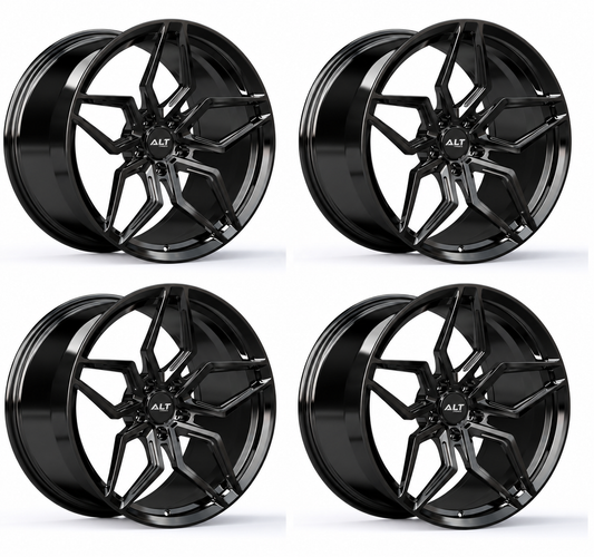 C6 Corvette Wheels – ALT5R Forged Gloss Black | Set of 4