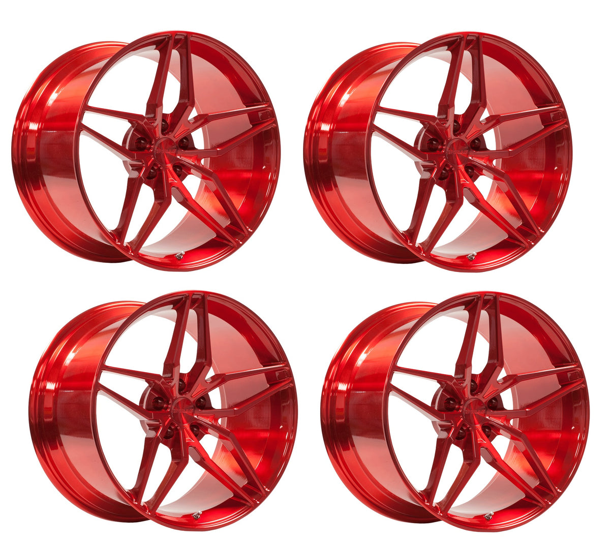 C6 Corvette Forged Wheels – Forgeline EX1 Transparent Red | Set of 4