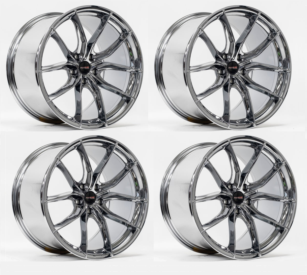 Forgeline F01 Wheels for C7 Corvette Wide Body – Chrome Set of 4 – Surf ...