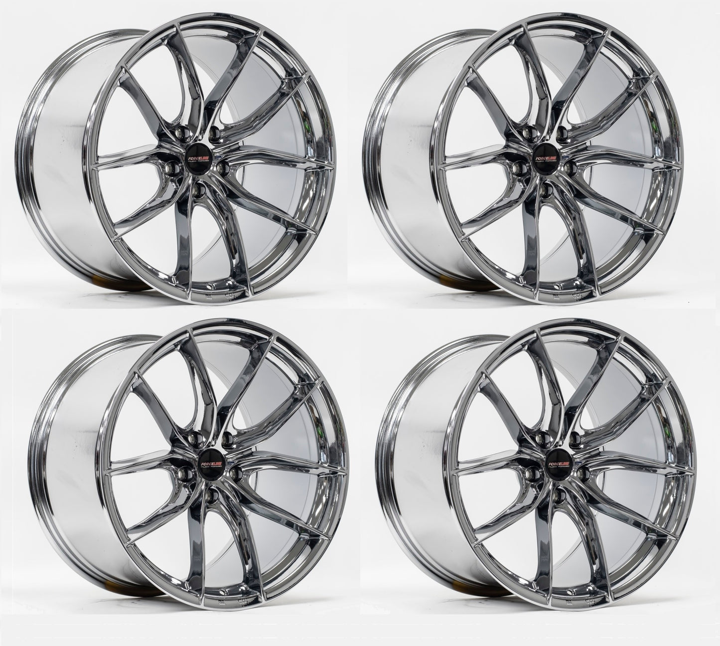 Forgeline F01 Wheels for C6 Corvette - Chrome Set