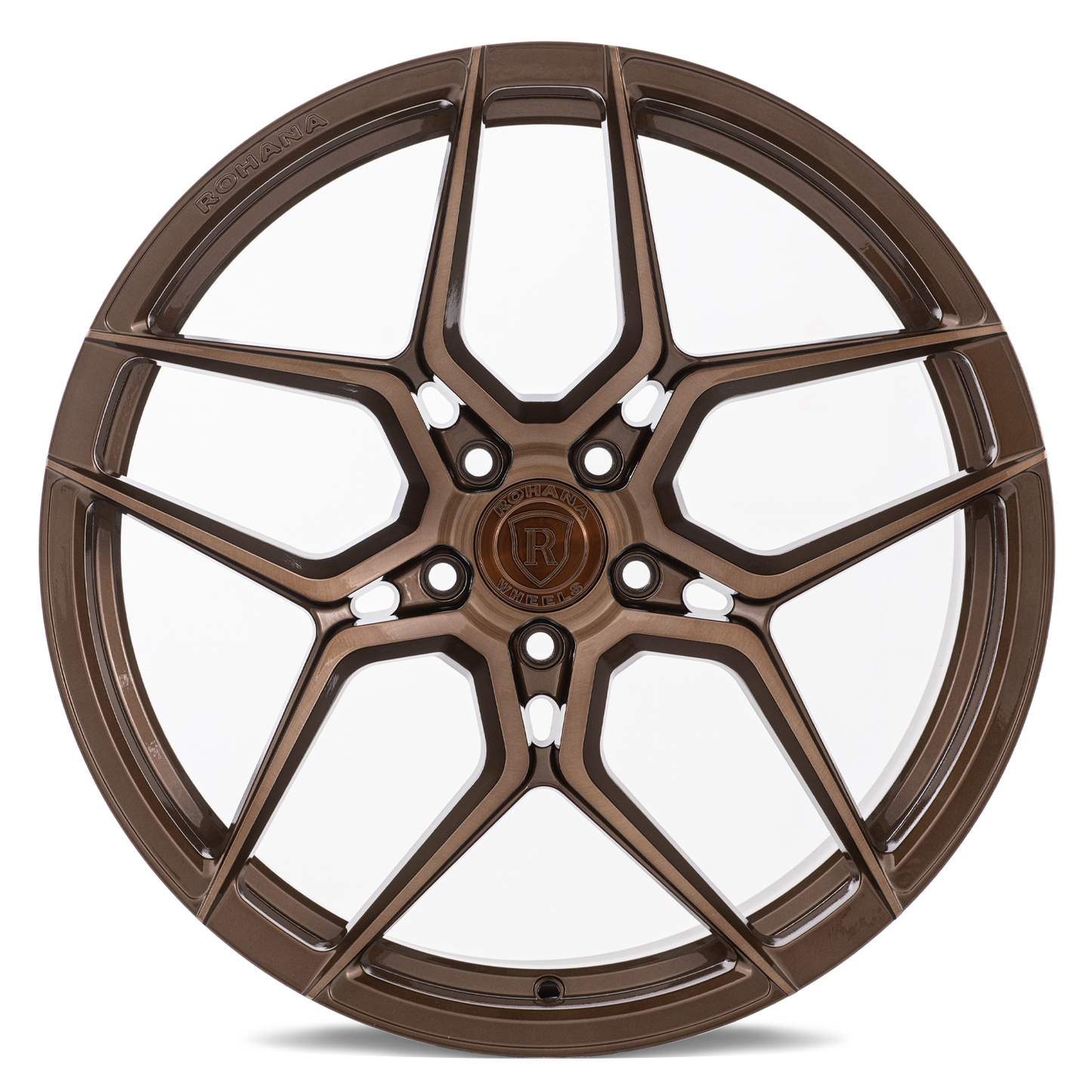 Rohana RFX11 Brushed Bronze Wheel for C6 Corvette (front view)