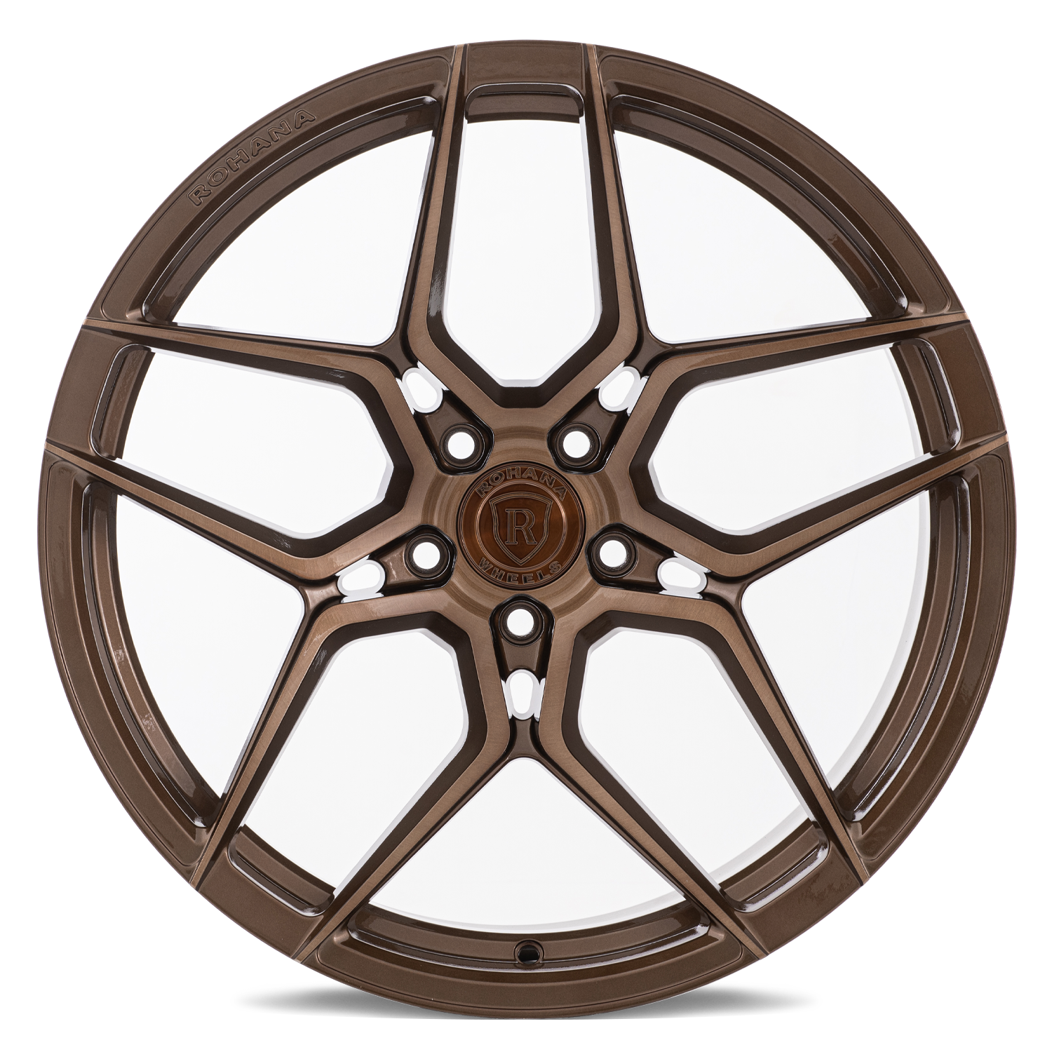 Rohana RFX11 Brushed Bronze Wheel for C6 Corvette (front view)